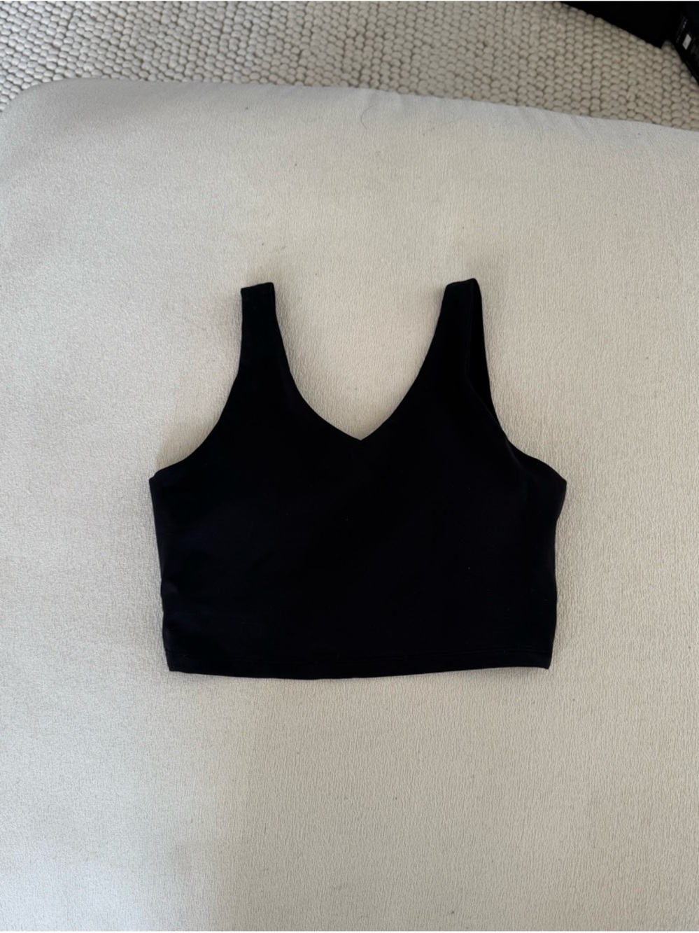 NEW Black Sculpting Sports Bra Workout Top Medium – Stretchy & Flattering - Picture 4 of 5